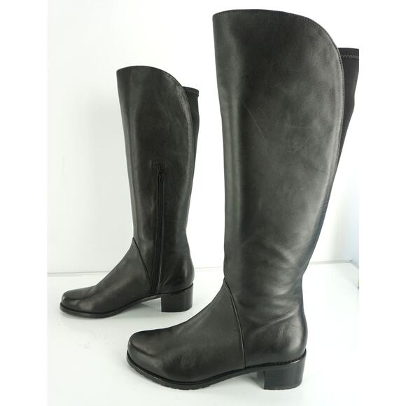 Stuart Weitzman Black leather Arlington Stretch riding boots Size 5.5 New $595 - Picture 5 of 12